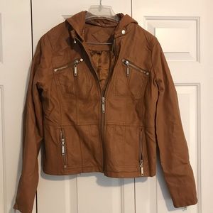 Light brown leather jacket